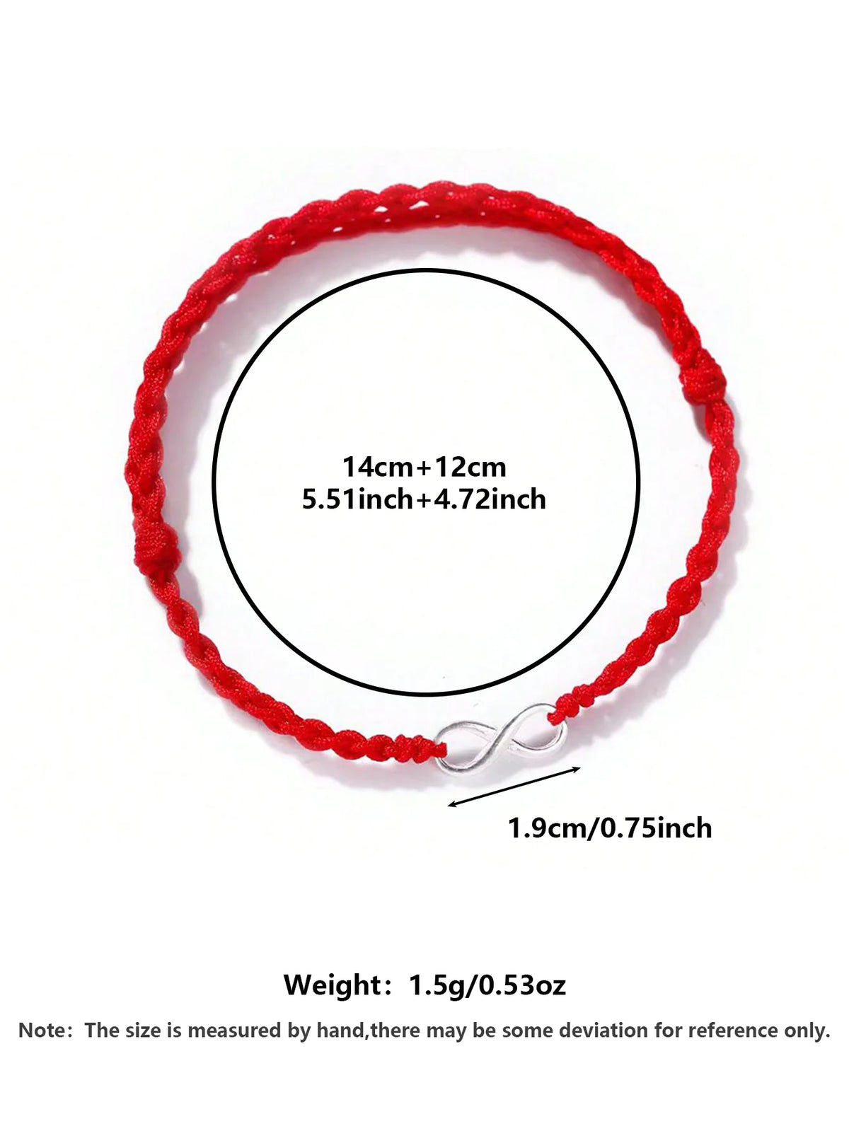 S925 Sterling Silver Infinity Symbol Red String Bracelet, Adjustable Braided Couple Bangle for Him Her, Love Gift with Gift Box