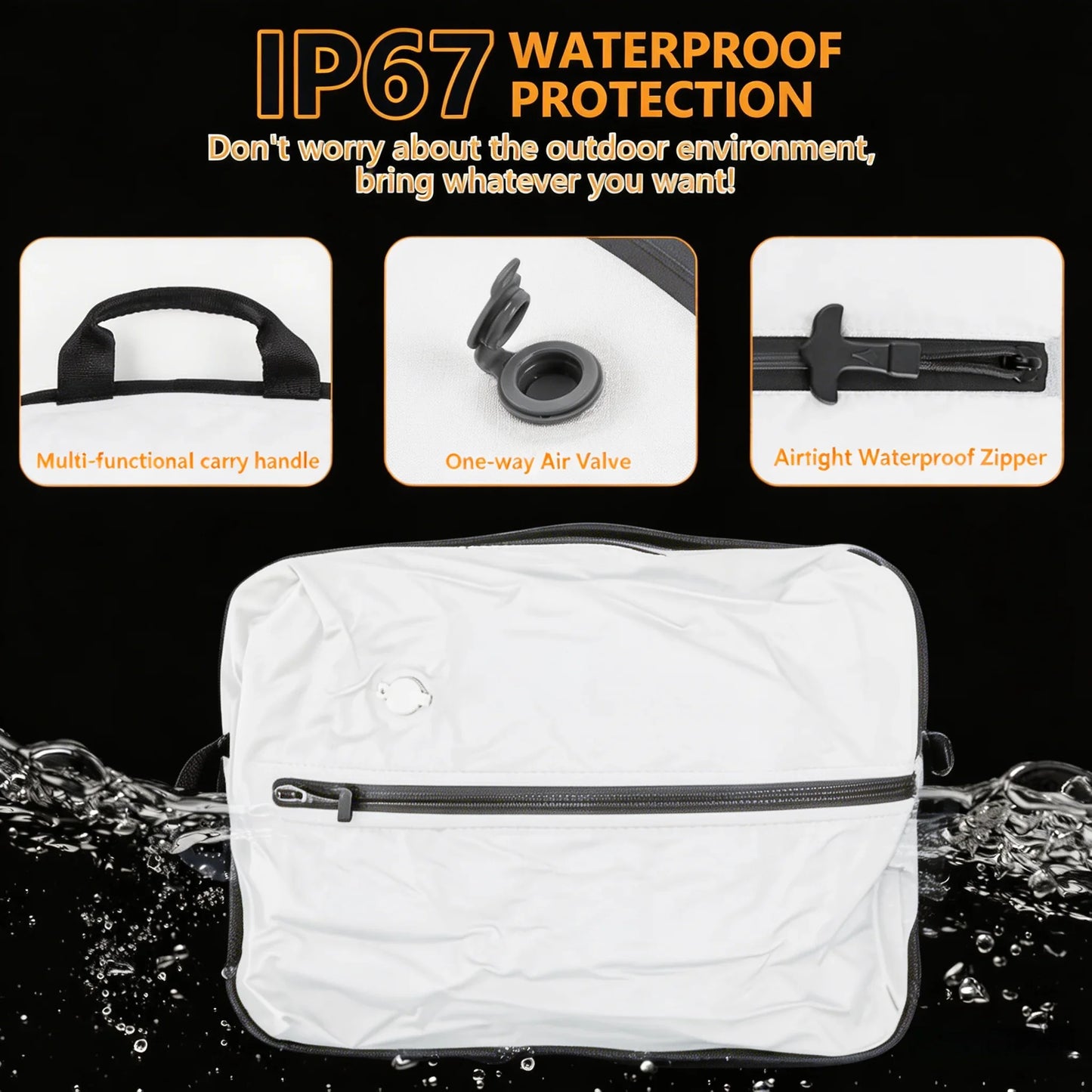 17L Vacuum Storage Bags for Travel, Space Saver Compression Bags for Suitcase, Travel Essentials Packing Bags for Clothes Blanke