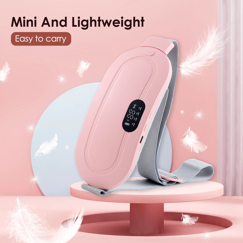Electric Abdominal Massage Belt Uterus Warmth Hot Compress Vibration USB Charging for Women's Health Waist Warming Device