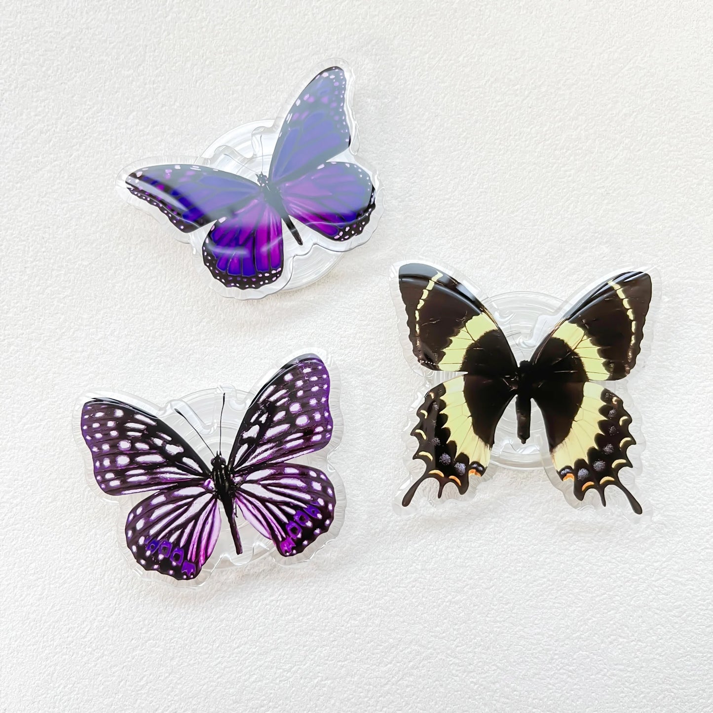 Cute Butterfly Phone Grip Griptok Holder Ring For iPhone 16 15 Universal Lovely Bowknot Phone Stand Bracket Poppings Socket