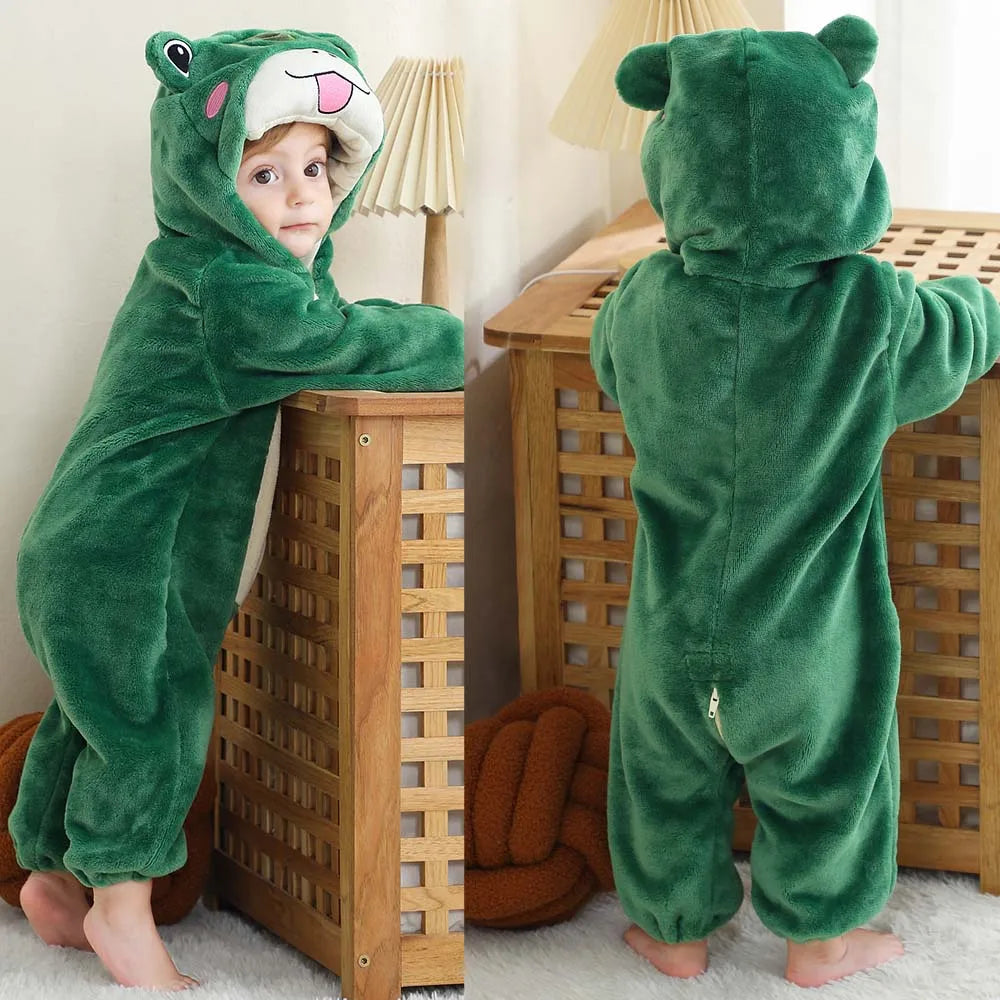 0 to 4 Years Baby Pajamas Winter Cartoon Sleeping Clothes Boys Dinosaur Pijamas Onesies Girls Clothes Toddler Night Bodysuits