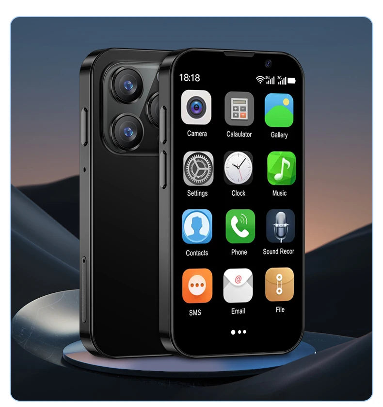 SERVO 16SE Ultra Mini Pocket Smartphone 16GB ROM 3G WCDMA Android 9.0 WiFi Dual SIM Face Unlock Play Store 3.0" Screen Cellphone