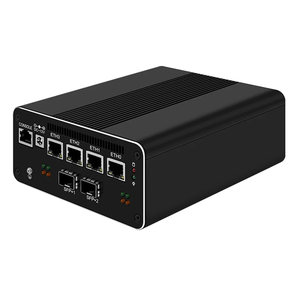 Firewall Appliance 2.5Gbe Intel I7 1260P 1235U I3 1215U 8505 2*10G 8x2.5G LAN Fanless PC Support PFSENSE Router/OPNsense/AES NI