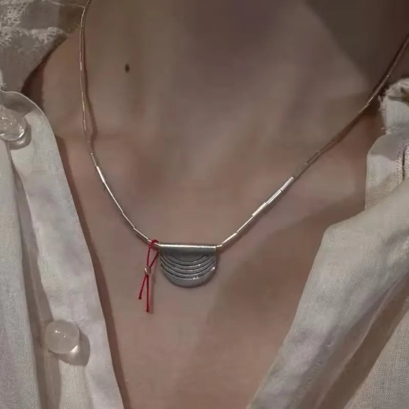 VENTFILLE  925 Sterling Silver Black Agate Necklace for Women Girl Snake Bone Chain Water Drop Jewelry Gift Dropshipping