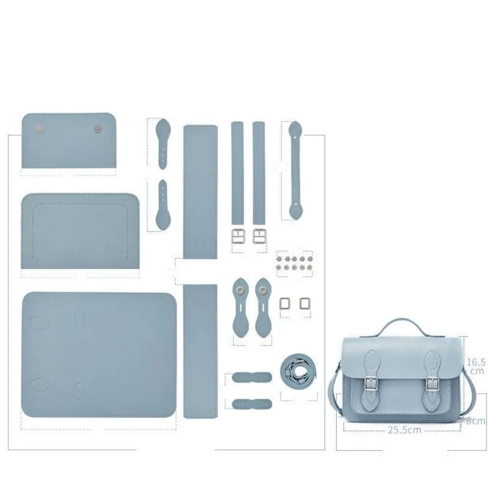 New PU Leather DIY Material Bag DIY 10 Colors Shoulder Crossbody Bag Hand-stitched Self-made Bag Women