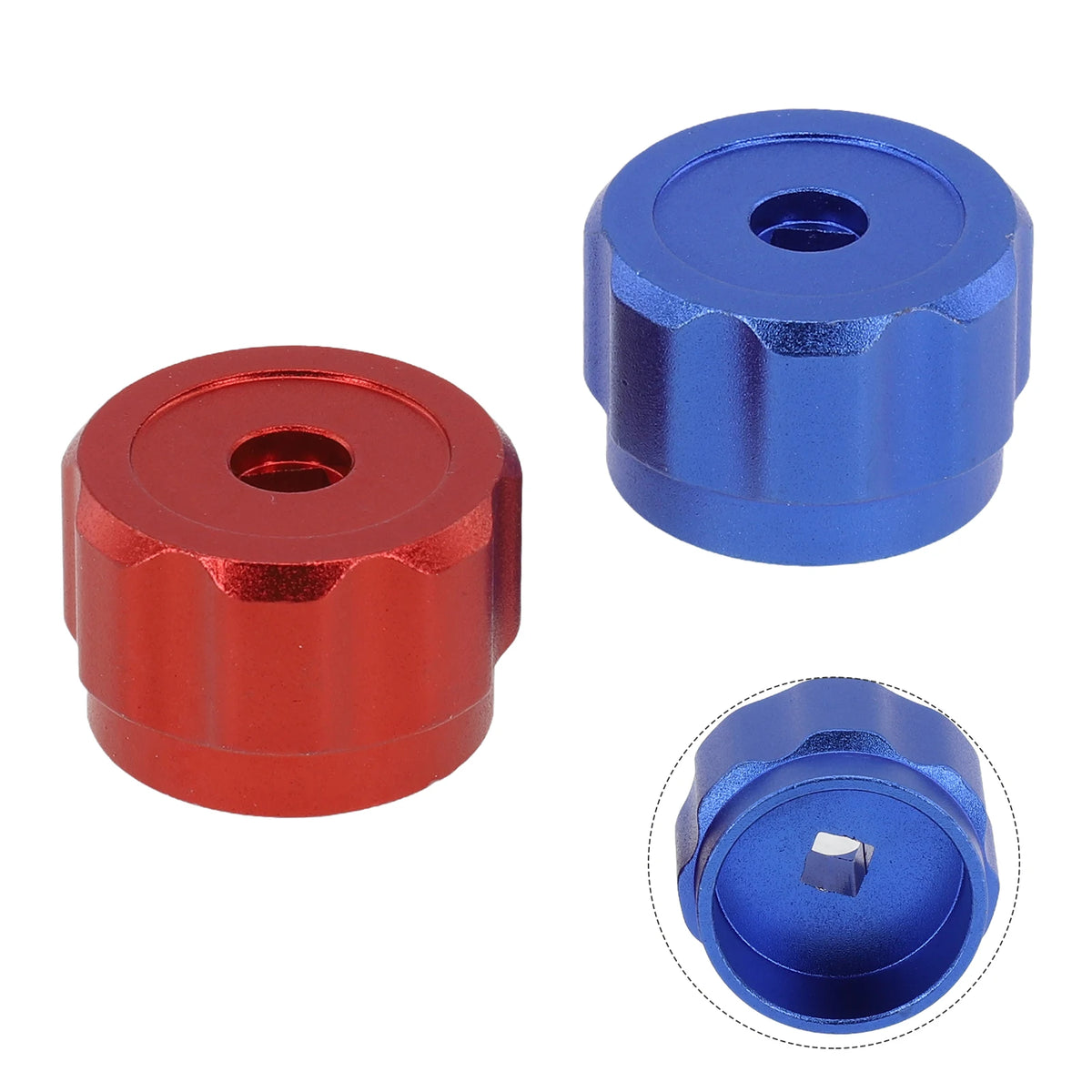 2pc Faucet Handles Manifold Gauges Knob Round Wheel Tap Handle Aluminum Alloy For Air Conditioner Diverter Meter
