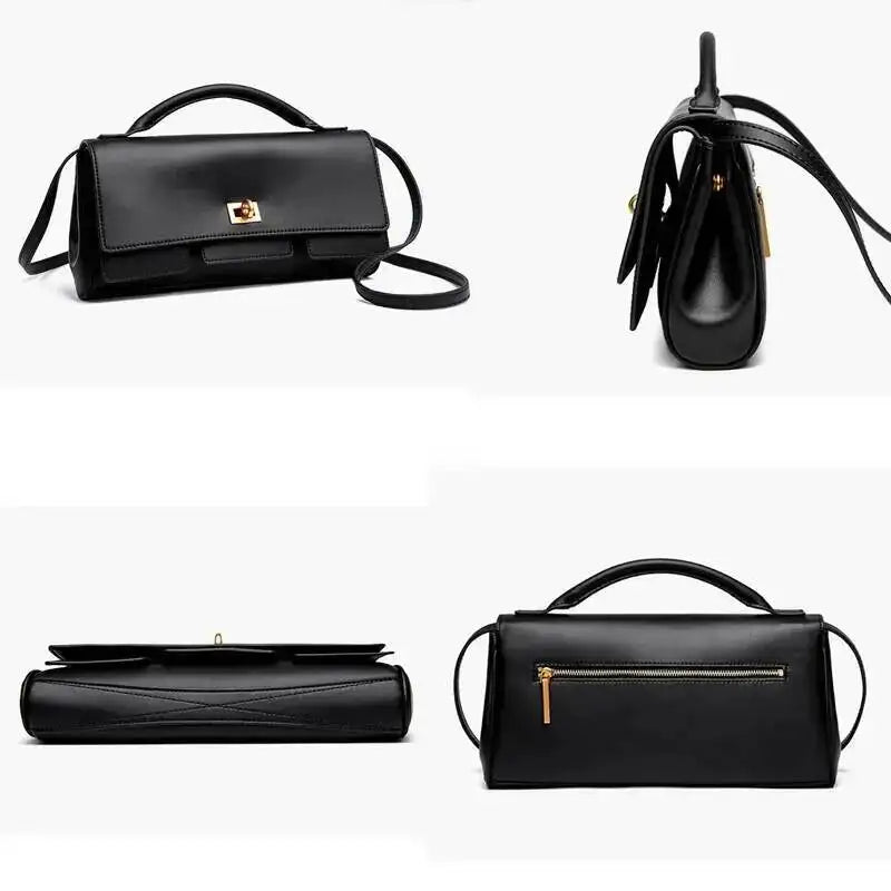 2025 New Luxury Design Top-Handle Bag For Women Evening Handbag Long Purse Solid Color Pu Shoulder Bags Fashionable Outfits