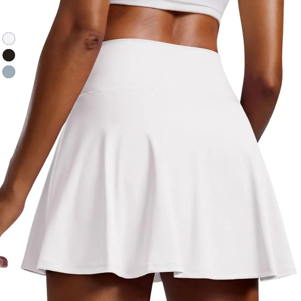 Pleated Tennis Skirts Tummy Control with Shorts Pockets Golf Skorts Moisture Wickin Built-in Shorts Running Skirts