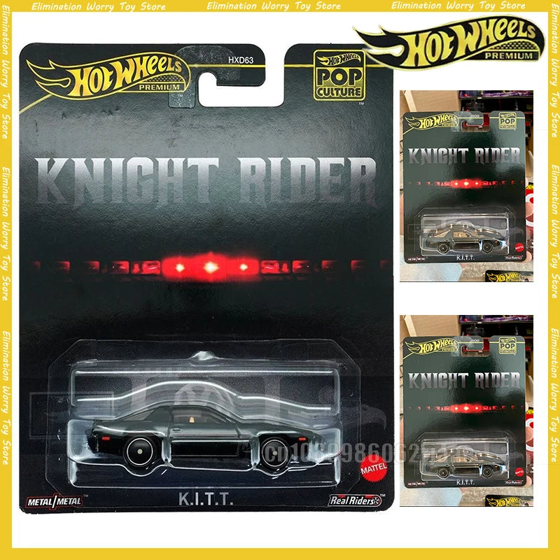 Hot Wheels 1/64 Knight Rider K.I.T.T. Black #83 Pop Culture K.I.T.T Hxd63 Retro Entertainment K.I.T.T Diecast Model Car Toy