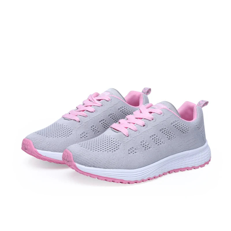 Breathable Women Running Shoes Lightweight Anti-slip Female Sports Shoes Outdoor Soft Women's Sneakers Lace Up Fashion Tennis