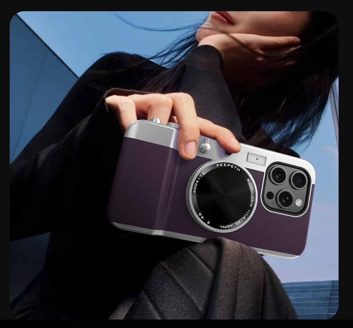 Retro Magnetic Multifunctional Camera Phone For 16 15 14 13 12 11 Pro Cosmetic Mirror Shockproof Cover