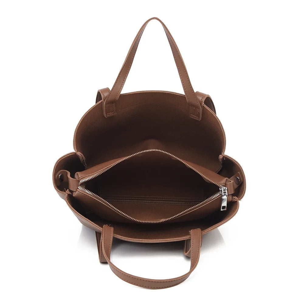 Premium Structured Tote Bag for Women – Elegant  Top Handle & Shoulder Strap, Luxury Leather Handbag for Work & Everyday