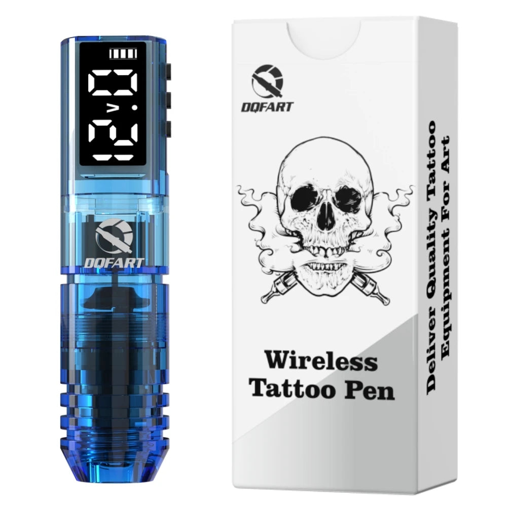 DQFART Hot Poseidon Wireless Tattoo Machine Pen 3Styles 6Colors 1600mAh Safe Professional Artists Creative Designs Beginner