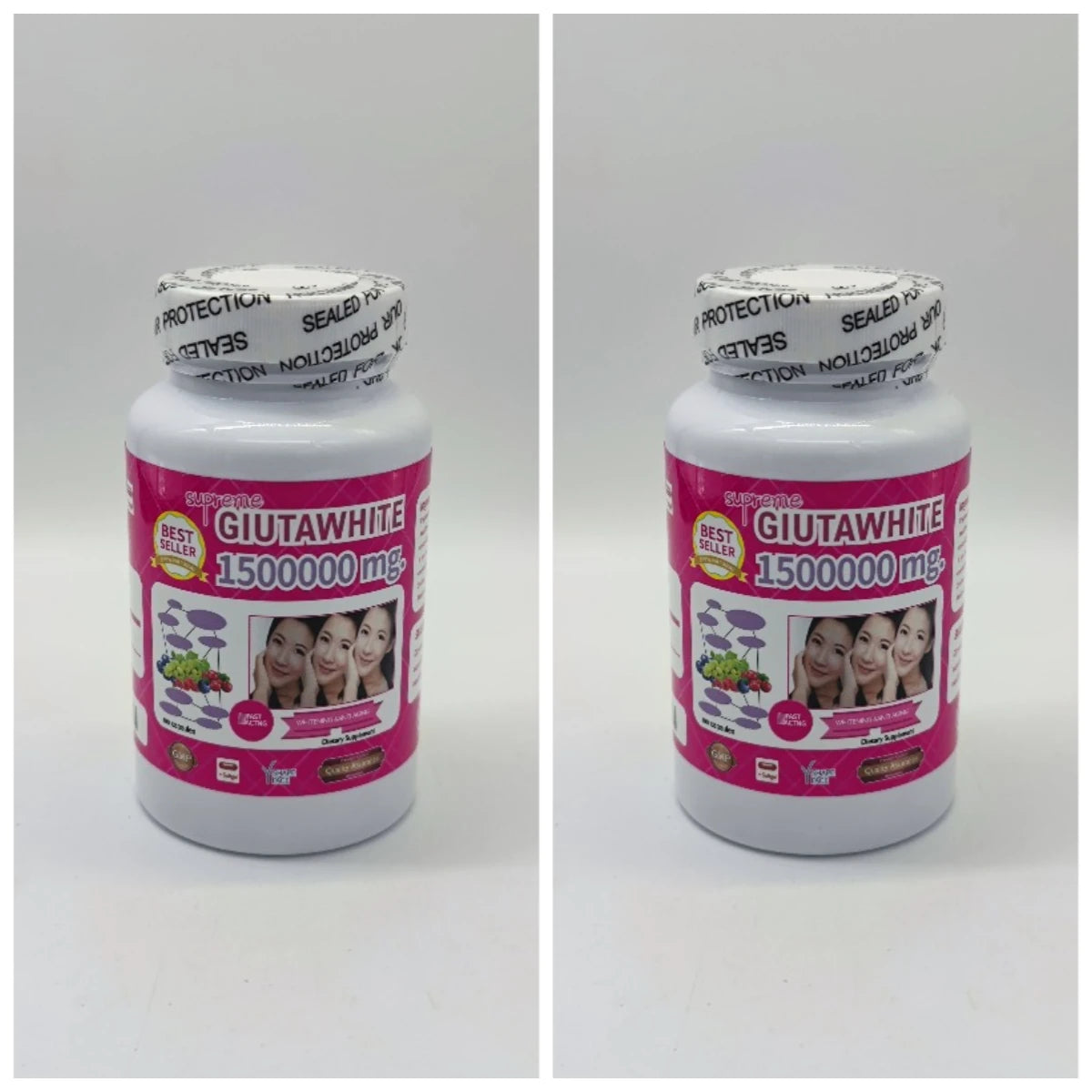 Glutathione Beauty Complex with Collagen, Vitamin C, CoQ10, Hyaluronic Acid & Biotin, Antioxidant Skin Support, 60 Capsules