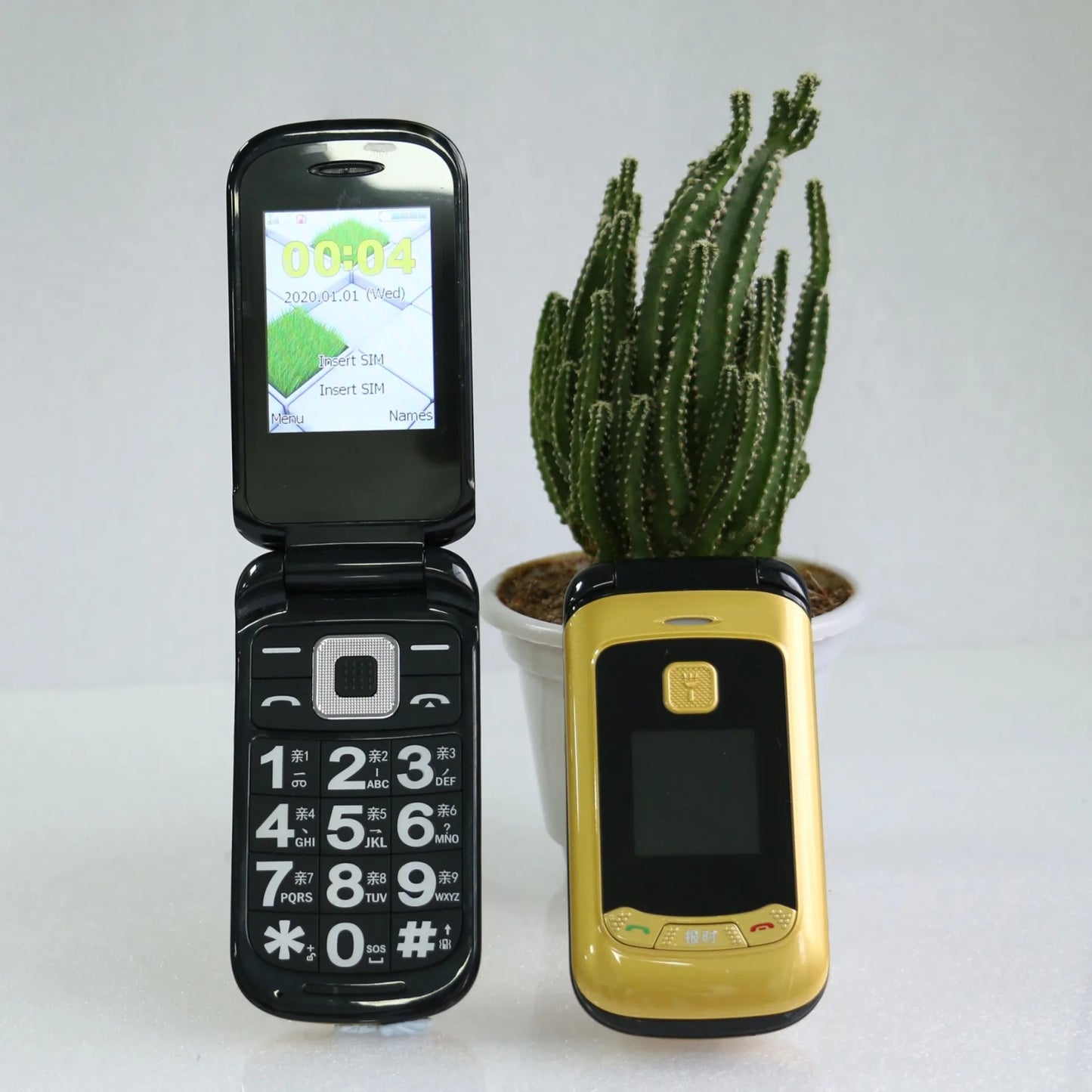 Affordable Retro Flip Cute Phone SOS Dial Speed Dial Big Button Dual Screen Loud Speaker Long Battery Clamshell Mini Size Mobile