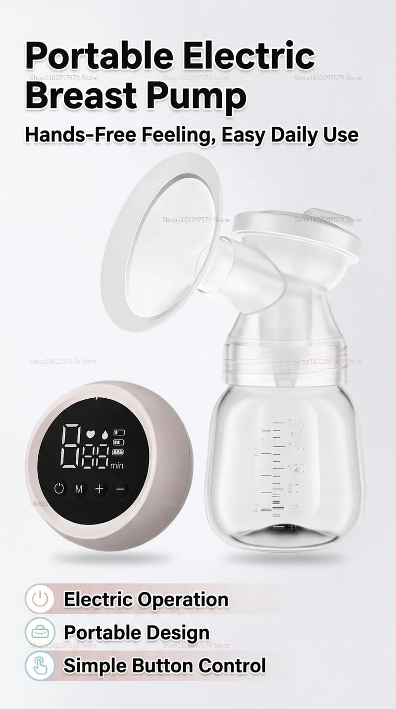 Portable USB Double Electric Breast Pump BPA Free 3 Modes 9 Suction Levels LED Display for Nursing Moms Easy Baby Feeding Gifts