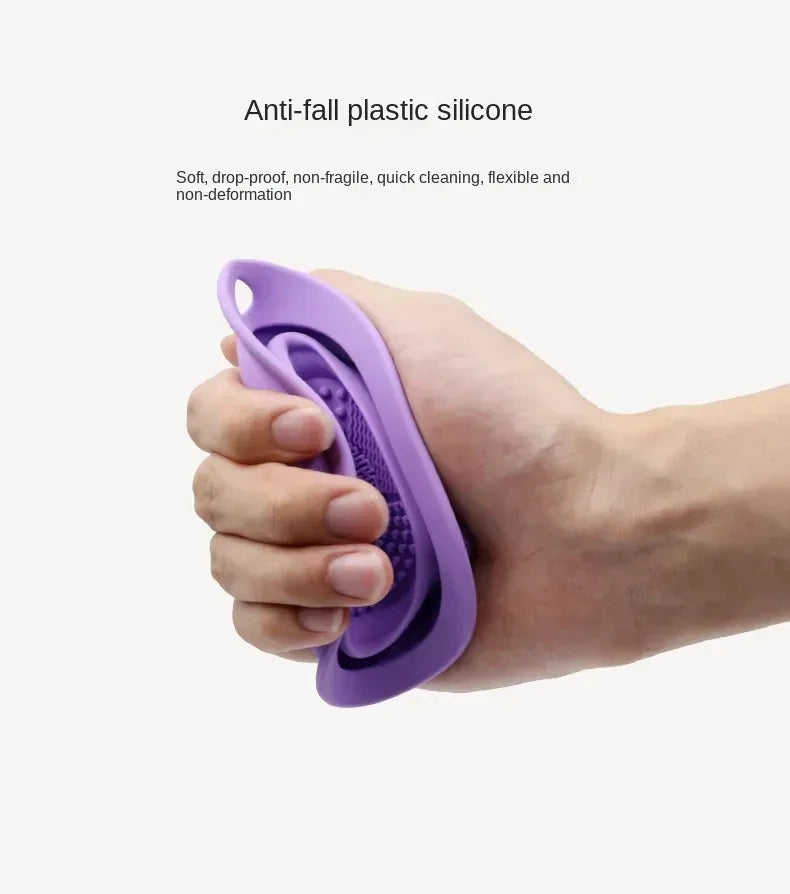 Silicone Makeup Brush Cleaner Folding Powder Puff Cleaning Bowl Eyeshadow Brushes Washing Soft Mat Beauty Tools Scrubber Box