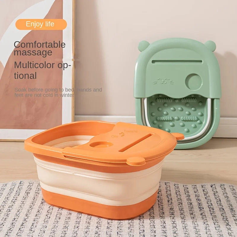 Large Collapsible Foot Spa Bath Massager Foldable Foot Soaking Tub for Home Bathroom Foot Care Bath Supply