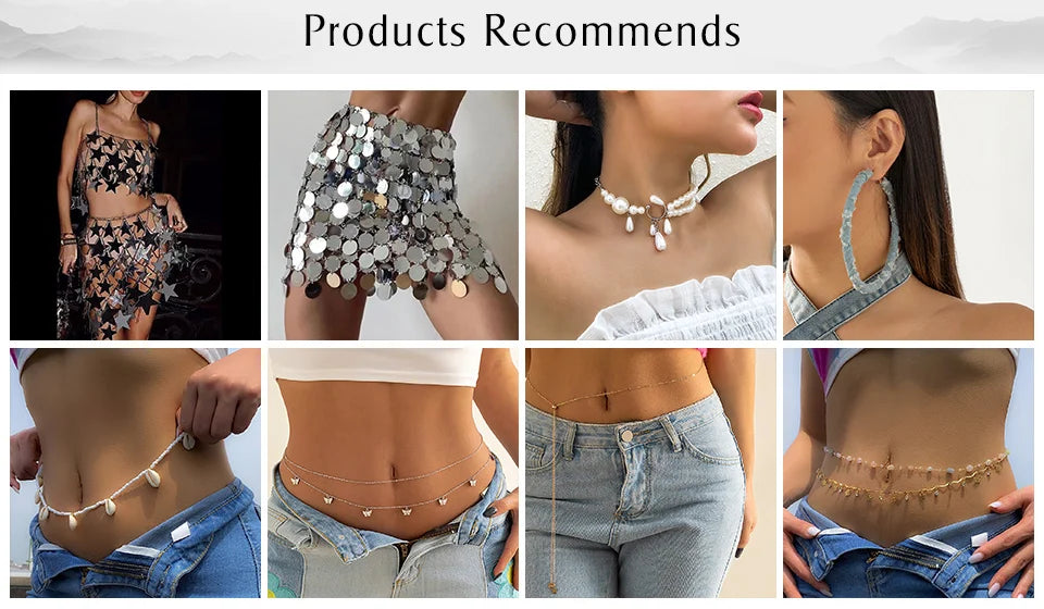 Fashion Multi-layer Imitation pearl Tassels Waist Chain for Women 2026 Retro Simple Body Chain Belts Body Jewelry Party Accessor