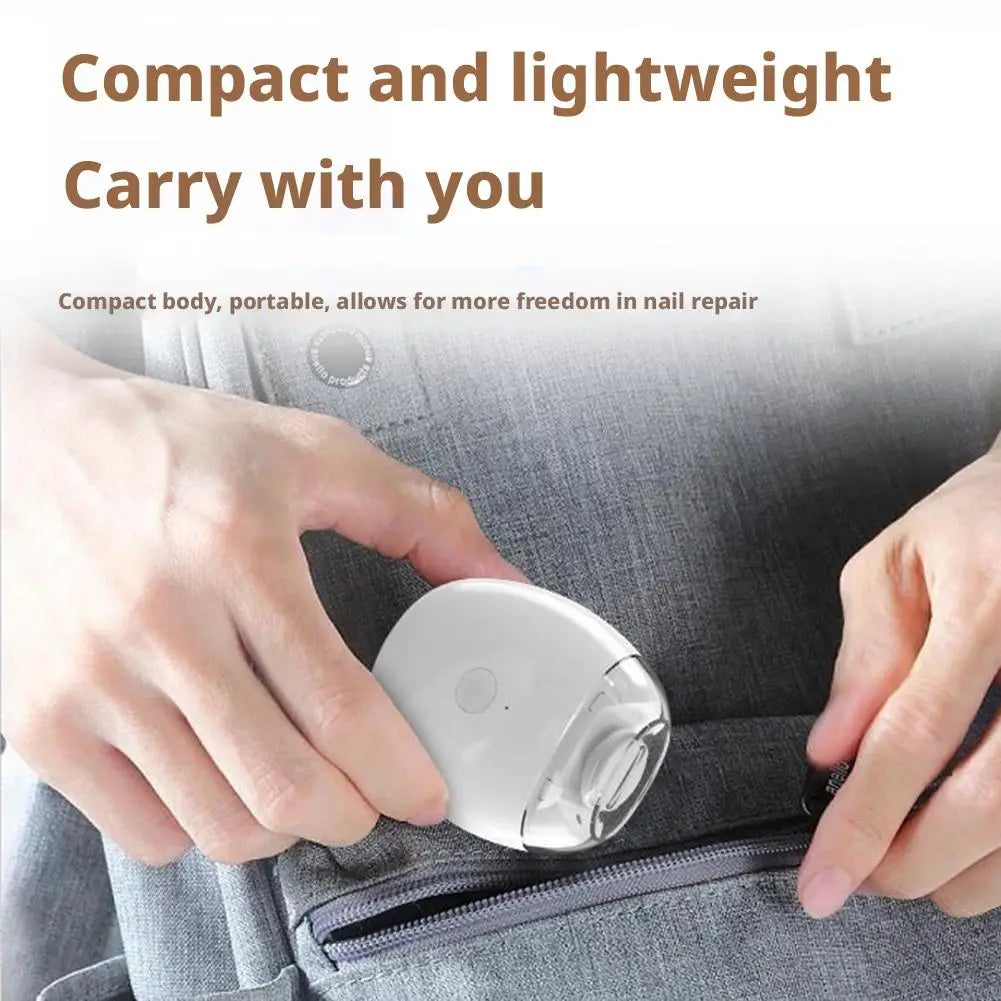 2 IN 1 Electric Nail Clipper Cutter with LED Light Automatic Nail Grinder Trimmer for Baby Adult Mini Manicure Tools Nail Care