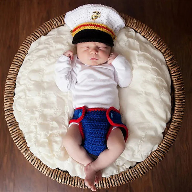 Handmade Crochet Costume Halloween Photoshoot for Baby Boy Photography Props Outfits Newborn Babies Gifts 0-6M Lion Pants Set