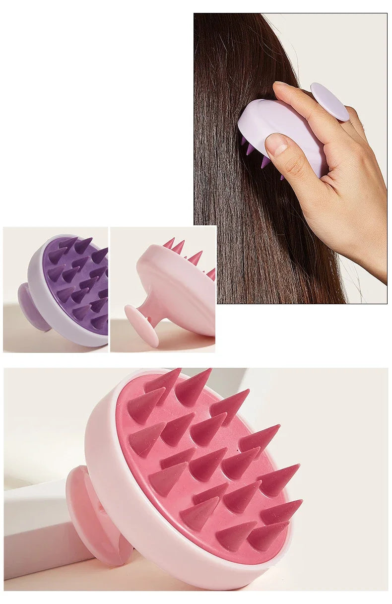 Silicone Shampoo Scalp Hair Massager Head Body Scalp Massage Brush Comb Hair Washing Comb Shower Brush Bath Spa Massage Brush