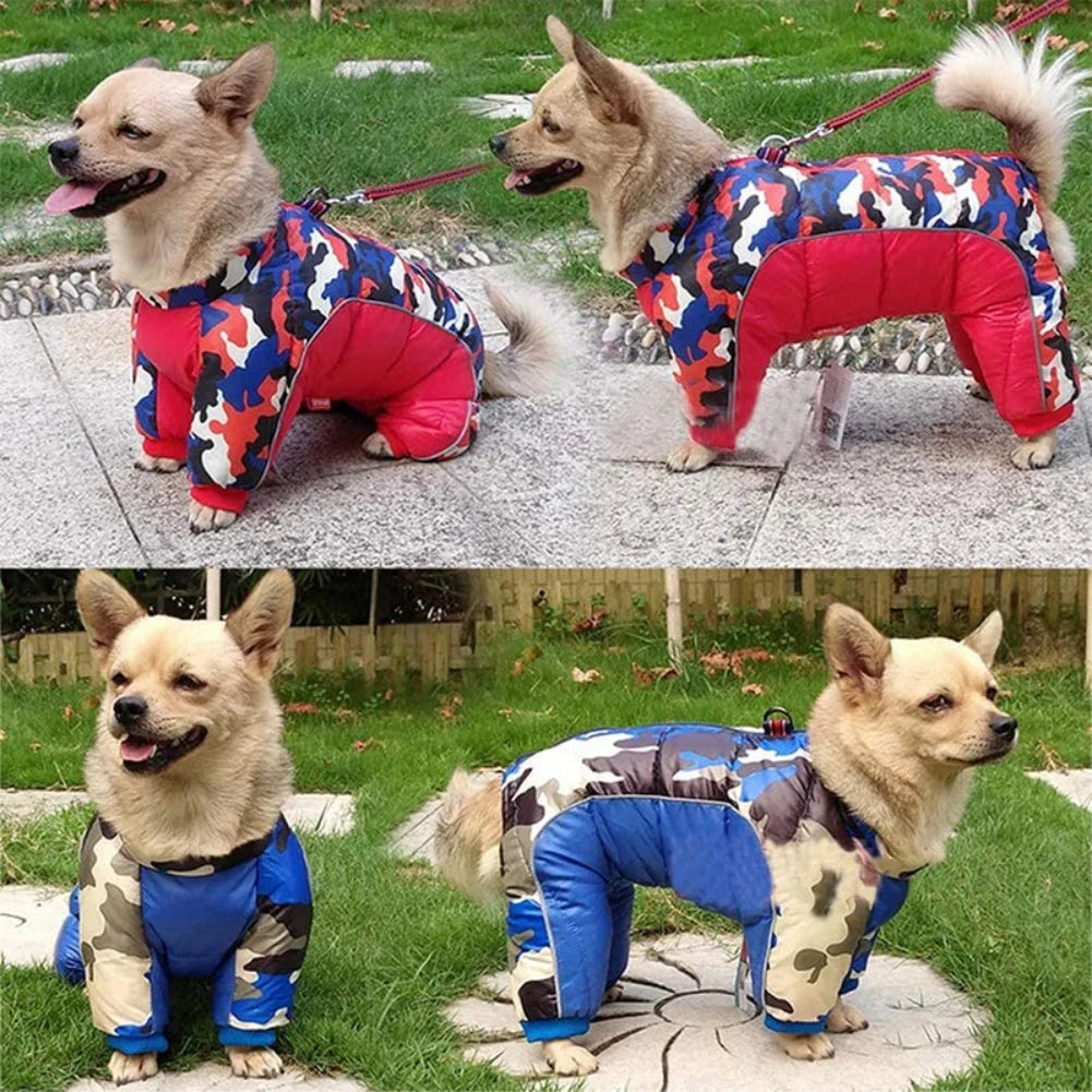 Winter Dog Coat Warm Waterproof Puppy Down Jacket Lightweight Outdoor Windproof Snowsuit Cold Weather Apparel for Small Dogs