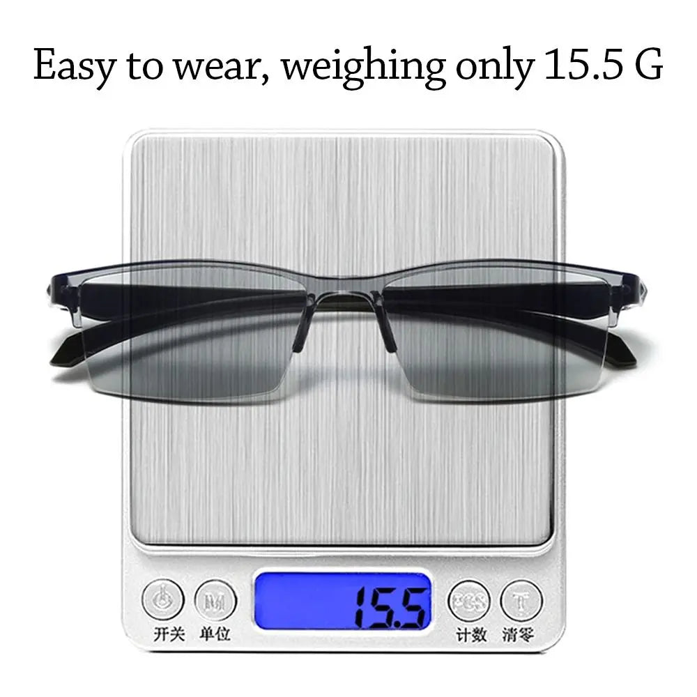 Anti Blue Ray Reading Glasses Smart Automatic Zoom Hyperopia Eyeglasses Autofocus Power Half-Rim Near Far Computer Eyewear