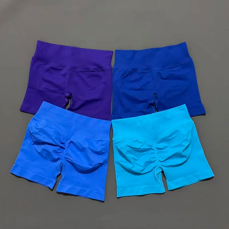 HISTELLO Sports Shorts 4.5‘’ High Waist Women Yoga Workout Shorts Seamless Leggings Stretch Fitness Sweatpants Gym Short