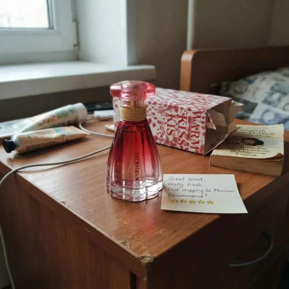 50ml WARMKISS Ladies Perfume Red Gradient Skirt Shape Bottle Long Lasting Sweet Floral Fruity Scent Valentine Dating Gift