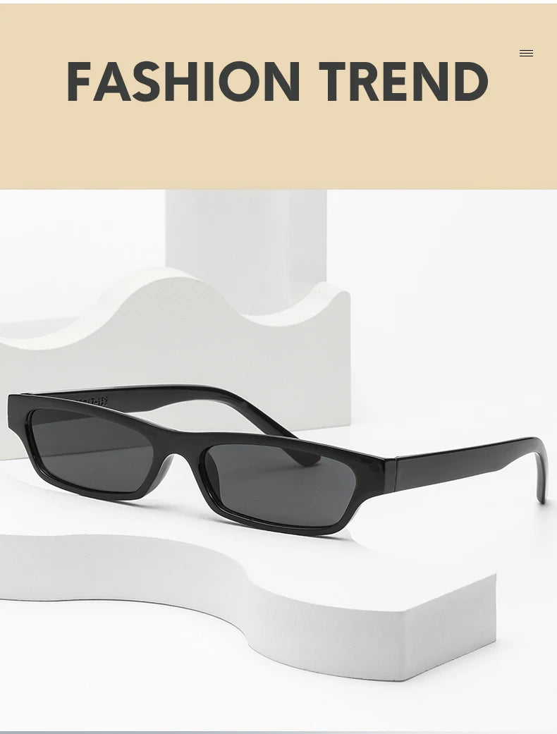 Small Narrow Rectangle Sunglasses Women Fashion Square Narrow Frame Vintage Brand Sun Glasses Men Shades Retro UV400 Oculos ﻿