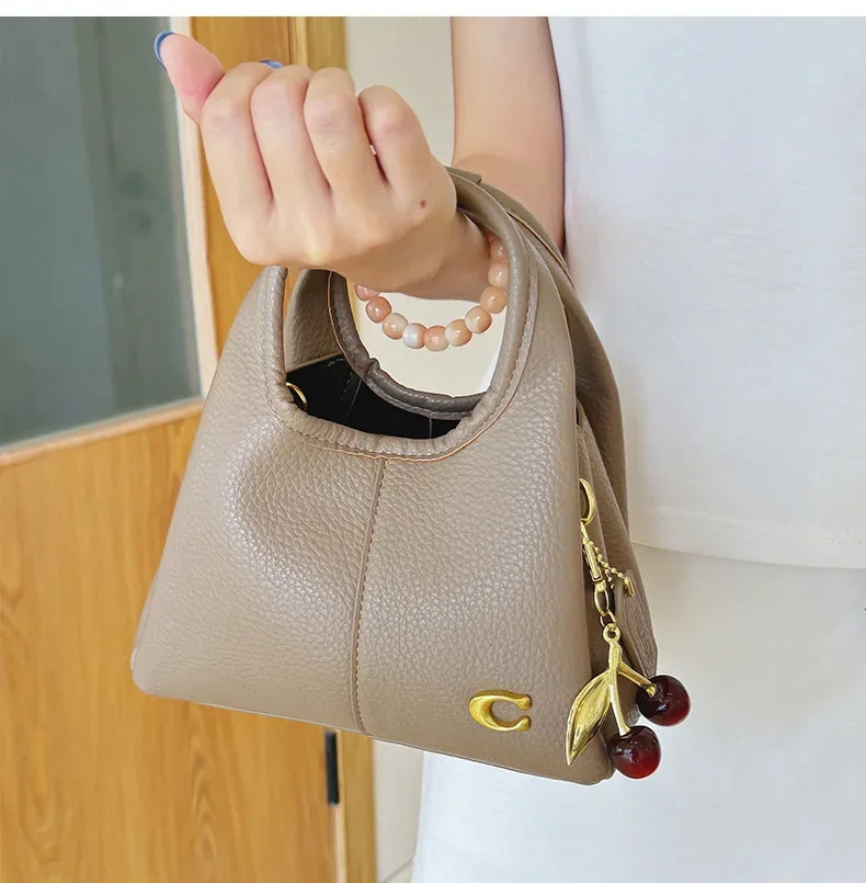 Women's Mini Bucket Bag Designer Style Large Capacity Handbag Casual Crossbody Shoulder Bag with Detachable Shoulder Strap