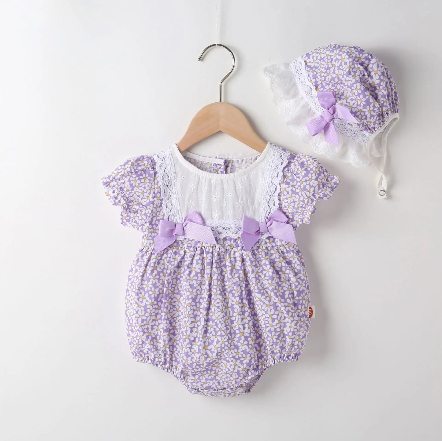 Newborn Romper Chinese Style Ink Painting Newborn Baby Girl Bodysuits +Hat Cotton Girls Jumpsuits Infants Onesie Outfits Clothes
