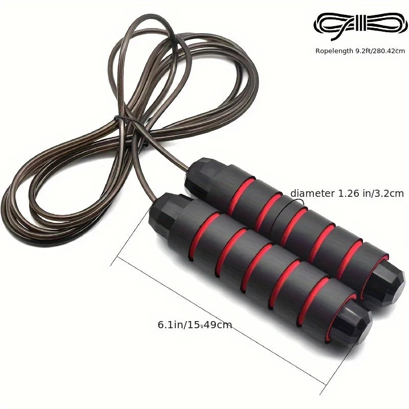 Fitness Adjustable Jump Rope, Workout Jump Rope, Tangle-Free Fast Jump Rope, Ball Bearing Swivels for Men and Women, Aerobic