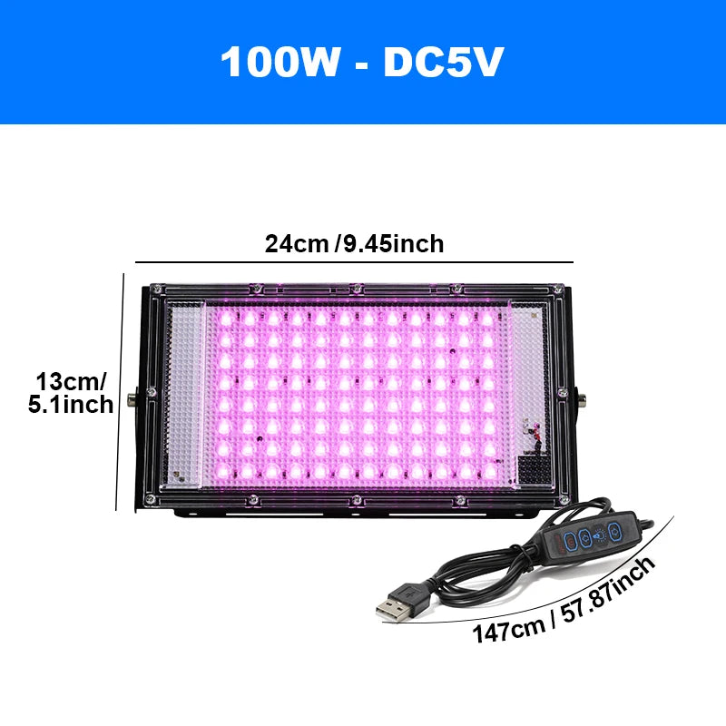 Led Grow light 50W 100W 150W 220V Outdoor Full Spectrum LED plant growth lamp Led Spotlight Projector Streetlight Led Floodlight