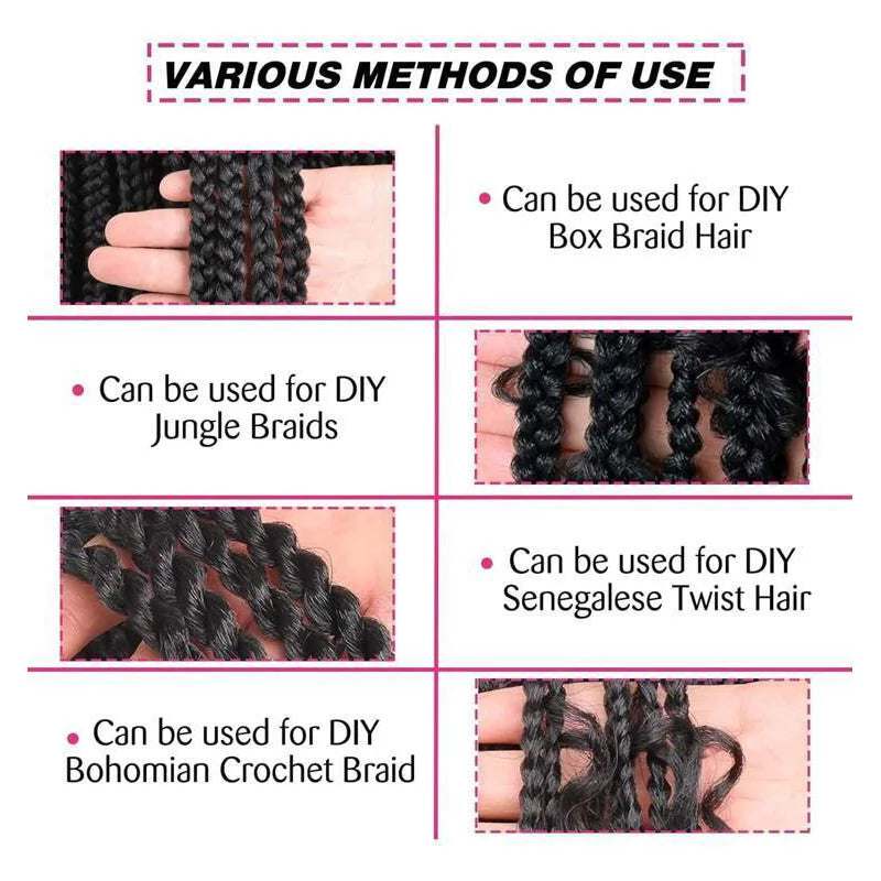 Brown Braiding Hair Pre 3 Packs Pre stretched Braiding Hair Yaki Texture Synthetic Hair Extension Itch Free Hot Water Setting