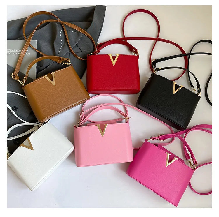 Luxury handbags for women 2026 New VLarge-capacity bucket bag for commuting, hand-held shoulder bag