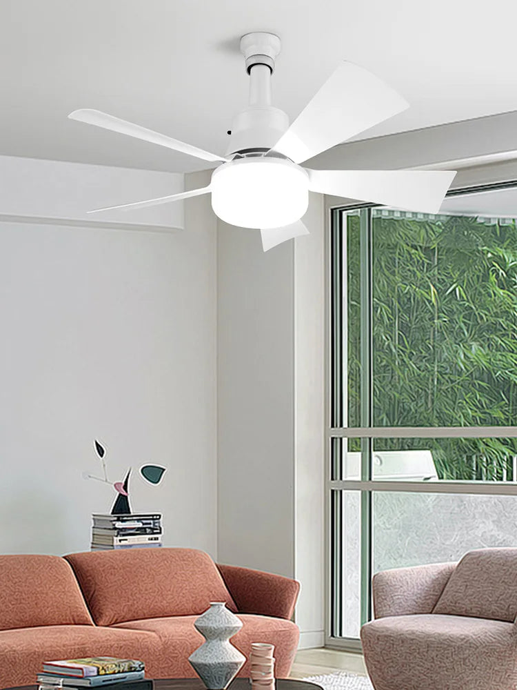 2-in-1 Socket Ceiling Fans Lights with Remote Control Timing 3 Speed Adjustable for Bedroom Kitchen Office Home for Living Room