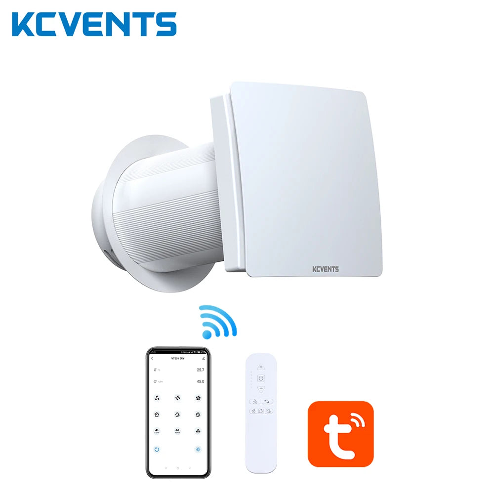 Heat Recovery Ventilator with Ceramic Heat Exchanger, Wall-Mounted Fresh Air System with WiFi/Remote Control for Home, Attic