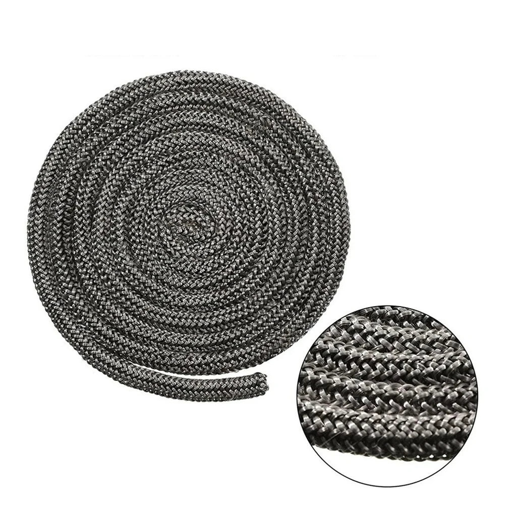1set 6mm~25mm Fireplace Sealing Rope Wood Stove Door Gasket Rope Seal Replacement Black Gasket Tape Kit For Fireplace Oven