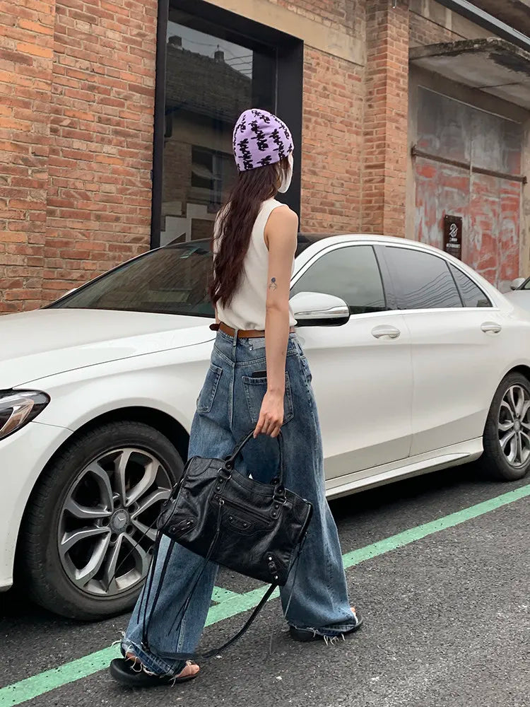 Luxury Designer City Motorcycle Shoulder Tote Bag for Women Large Capacity Autumn Winter Handbag Crossbody Stylish Women's Bag