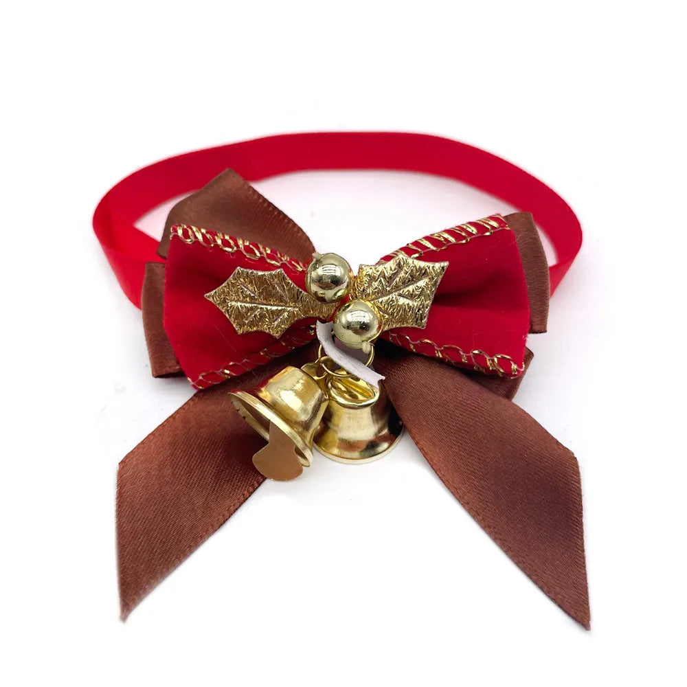 50/100pcs Christmas Pet Grooming Dog Accessories Small Dog Bowties Neckties Xmas Puppy Dog Collar Accessories Christmas Necktie