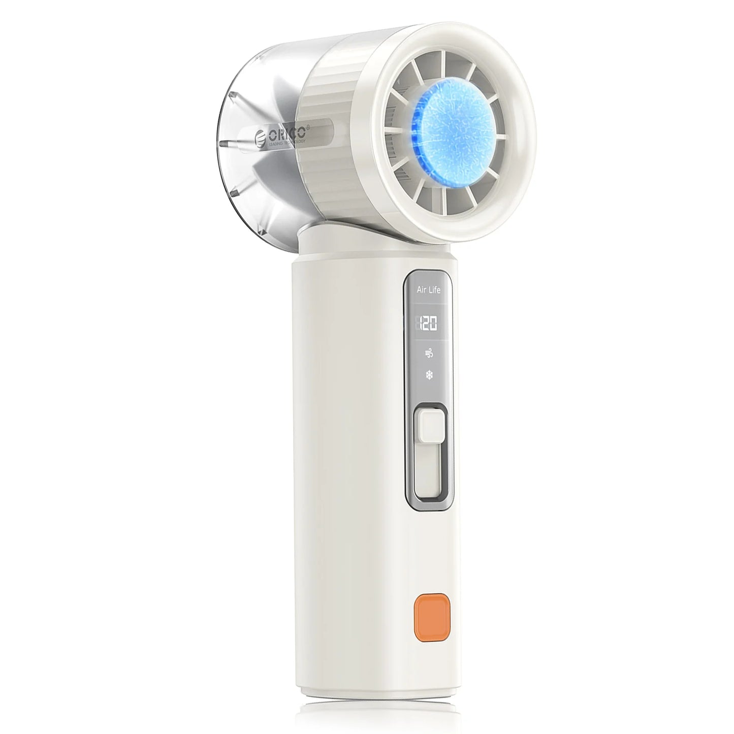 ORICO Portable Handheld Turbo Fan TEC Semiconductor Cold Cooling Mini Pocket Fan 120 Speed Digital Display Rechargeable Travel O