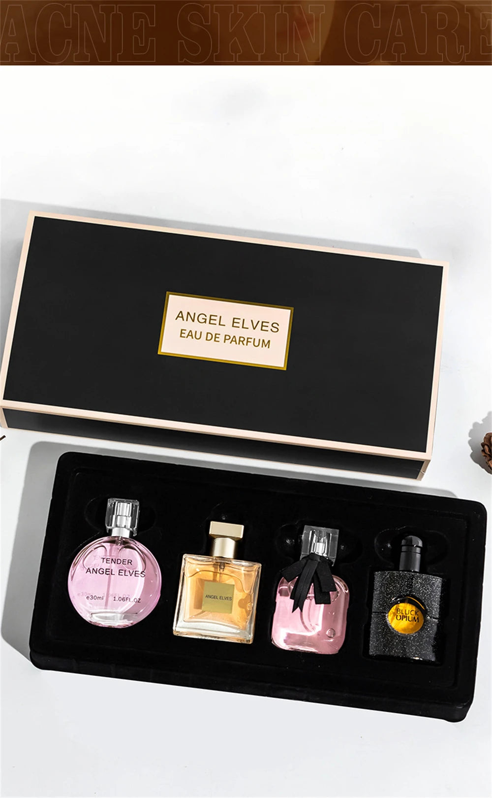 High Quality Perfume Women 120ml Perfumes Feminino Gift Box 4Pcs Set Parfum Femme Lasting Fragrance Floral Fruity Scent Spray