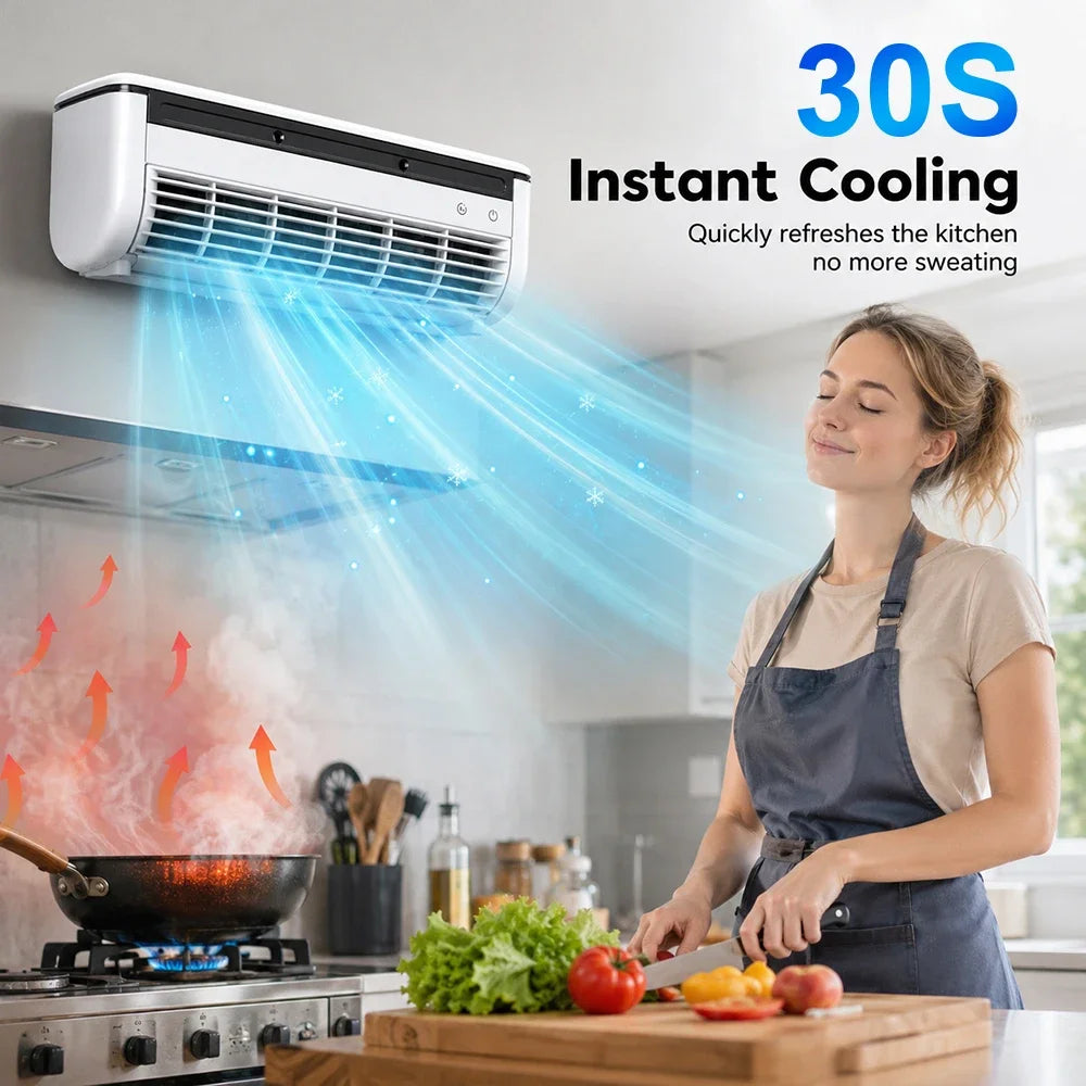 SIAHO Rechargeable Cooling Wall Fan Remote Control Large Wind Table Standing Air Circulator Household Kitchen Fan