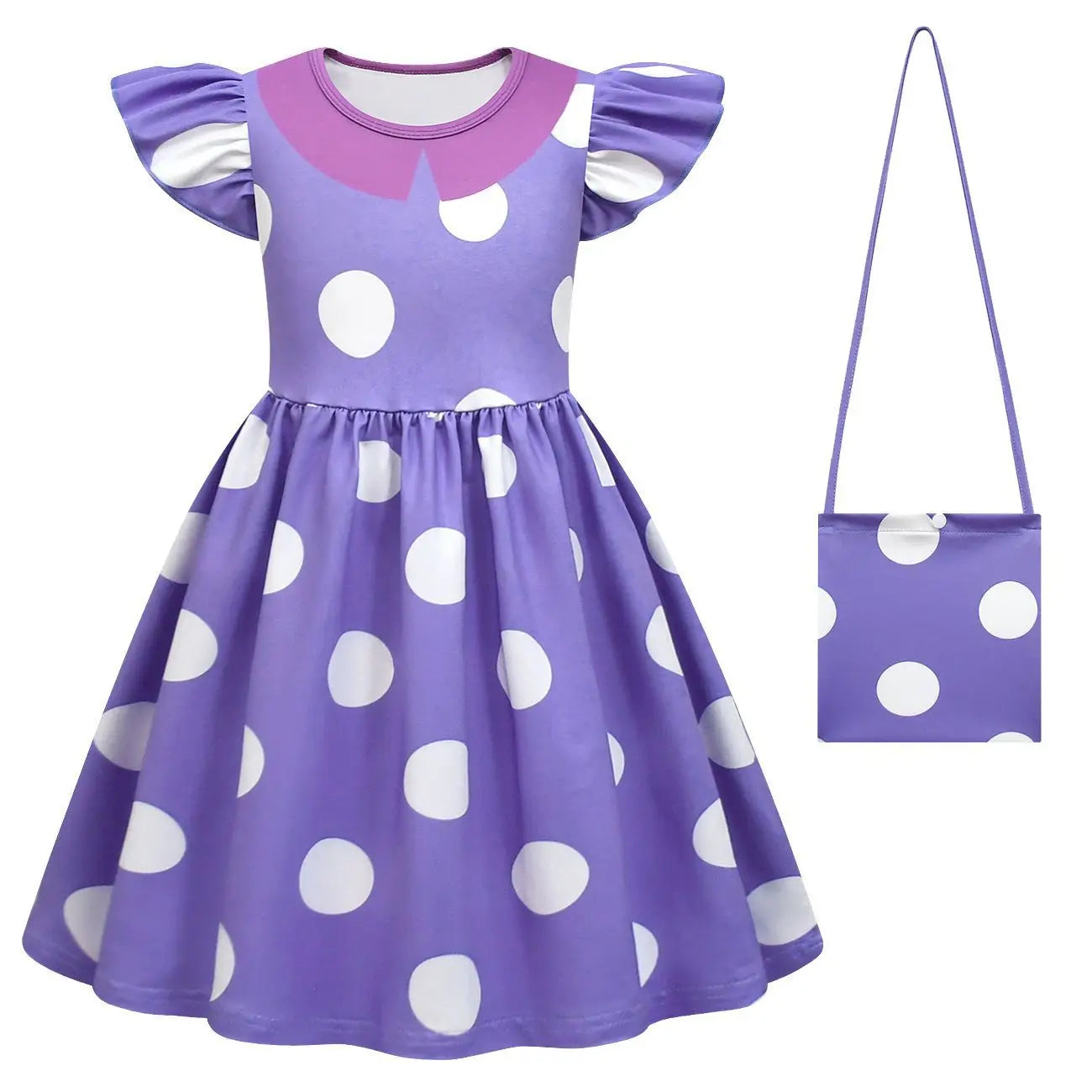 Inside O-Out Envy Cosplay Costumes Girls Dress Envy Inspired Dress Bag Wig Suits Kids Halloween Roleplay Clothes Party Vestido