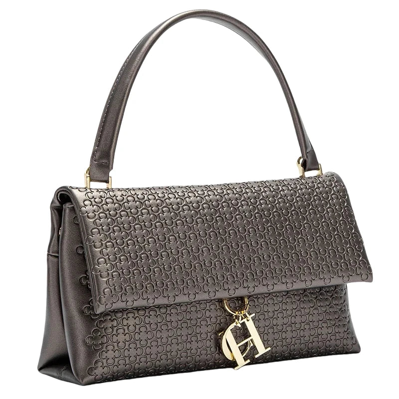 CH Handbag For Women Luxury Designer Shoulder Bag Fashion Embossed Leather Top Handle Bag Elegant Clutch Bag For Daily Use