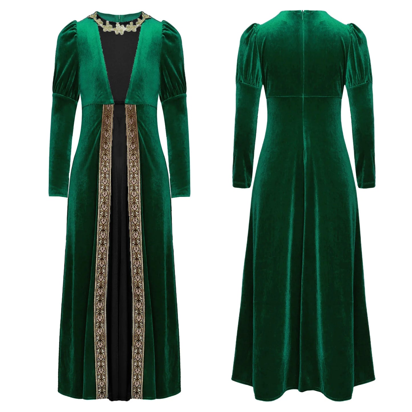 Children Girls Halloween Medieval Renaissance Vampire Cosplay Costume Ancient Roman Princess Dress Long Sleeve Retro Velvet Gown