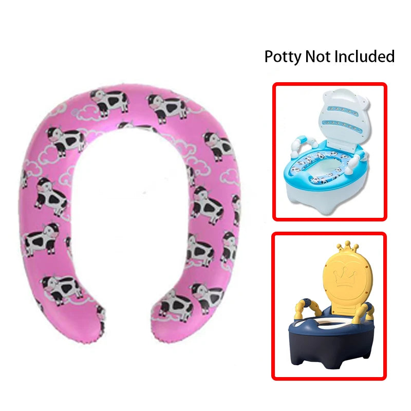 Soft Children's Pot Cushion Baby Potty Ladder Road Pots Mat Toilet Seat Cover Mats Potties Trainer Cute Chick Panda Cow WC Pad