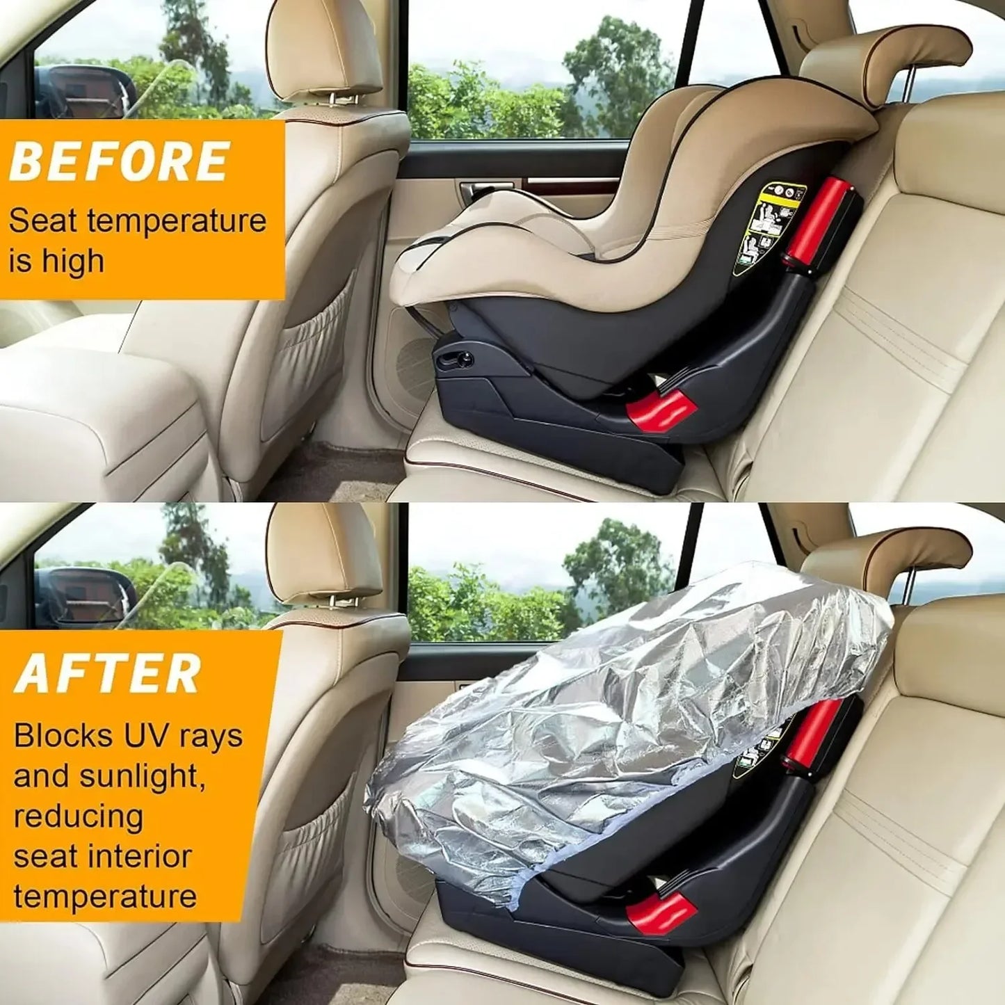 Baby Car Seat Sun Shade Cover Universal Car Seat Dust Cover Heat Insulation UV Protect Durable Eco Friendly Material Block New